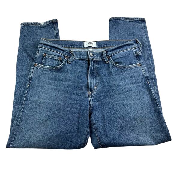 Agolde Toni Mid Rise Straight Leg Ankle Length Jeans - Picture 1 of 7